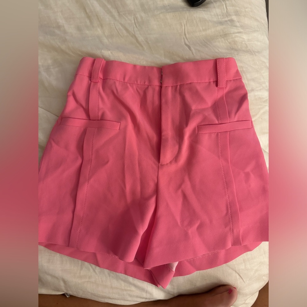 Zara bright pink high Waisted shorts XS - Picture 6 of 8